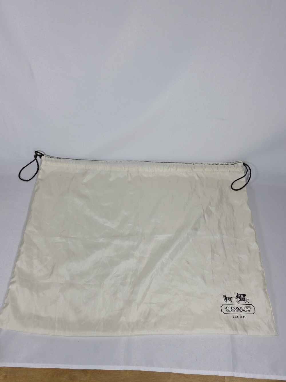 Coach Authentic Replacement Dust Bag Oversized Cream Sateen 23.5" x 19.5"